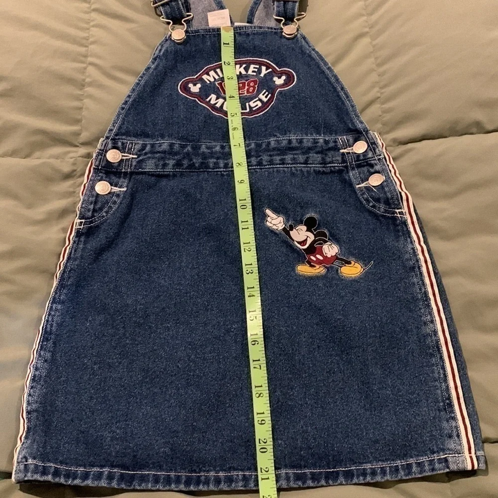 Disney&Co. Girls Mickey Mouse Jean Jumper. Size M 10-12. Side button-Super Cute!
